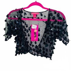 Deadstock Betsey Johnson Mesh Sequin Shrug
